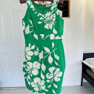 Studio I Green and White Floral Mini Dress